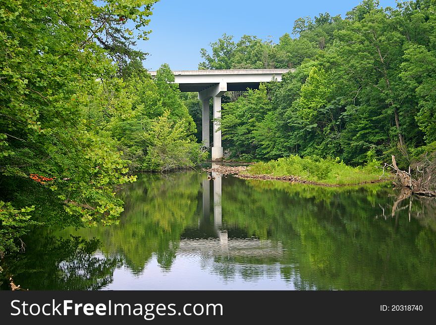 The bridge passing over Soddy Creek in southeast Tennessee. The bridge passing over Soddy Creek in southeast Tennessee