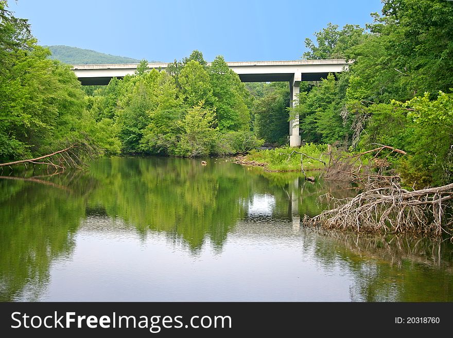 The bridge passing over Soddy Creek in southeast Tennessee. The bridge passing over Soddy Creek in southeast Tennessee