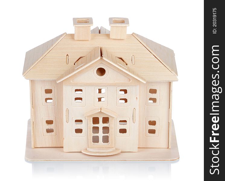 A house miniature isolated over white background