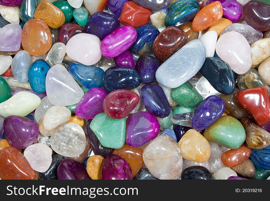 Colorful stones usable as background.