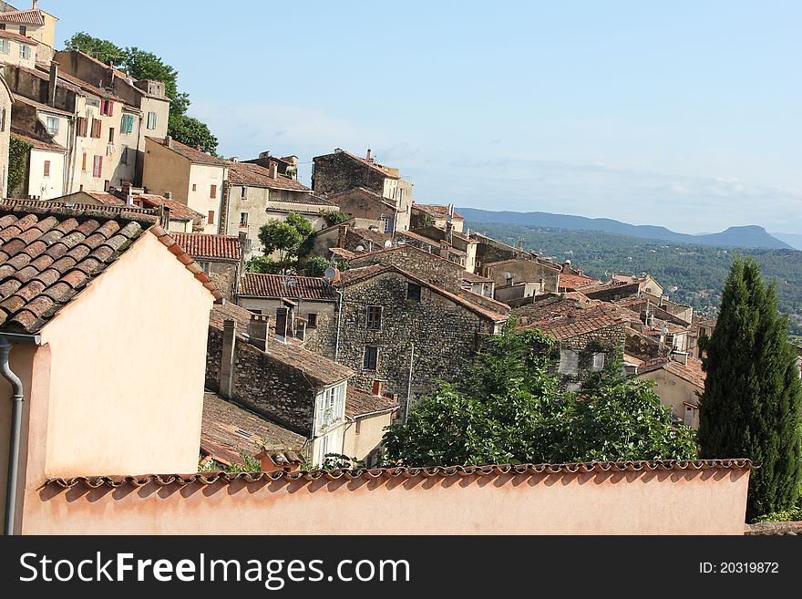 Areal View Of Callian, France