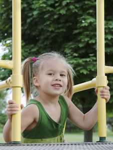 Girl At The Playground Stock Photo Girl At The Playground Stock Photo