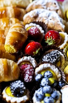 Tray Of Assorted Pastries Royalty Free Stock Photo Tray Of Assorted Pastries Royalty Free Stock Photo