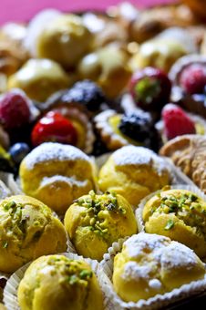 Tray Of Assorted Pastries Royalty Free Stock Images Tray Of Assorted Pastries Royalty Free Stock Images