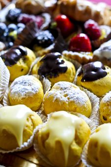 Tray Of Assorted Pastries Royalty Free Stock Photo