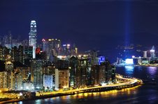 Hong Kong Night Coast Stock Images Hong Kong Night Coast Stock Images