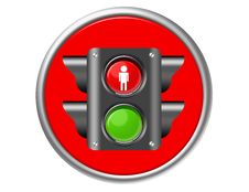Traffic Light Button Royalty Free Stock Image