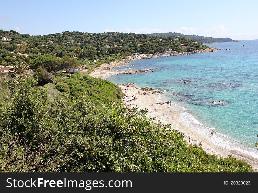 Saint Tropez Bay on The French Riviera, View from Bonne Terrase