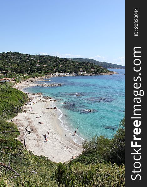 View of Bonne Terrase Beach on The French Riviera