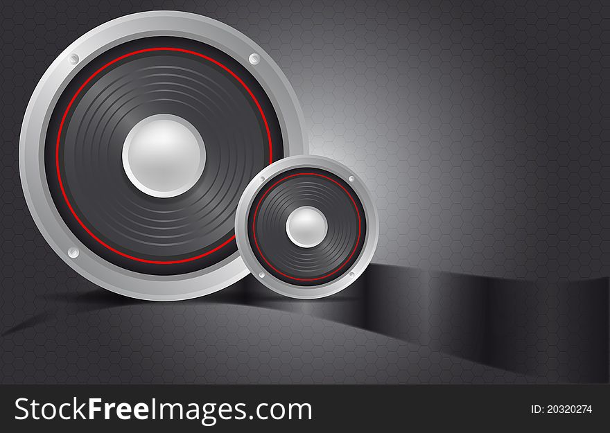 Oudspeaker With Carbon Effect Background