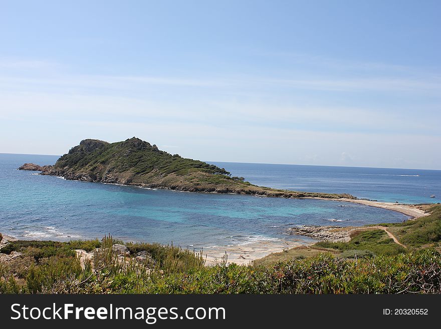 Cap Taillat Peninsula, near Saint Tropez Bay on The French Riviera. Cap Taillat Peninsula, near Saint Tropez Bay on The French Riviera