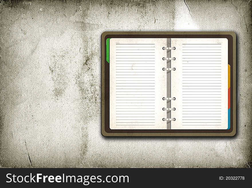 Open Blank page on vintage background