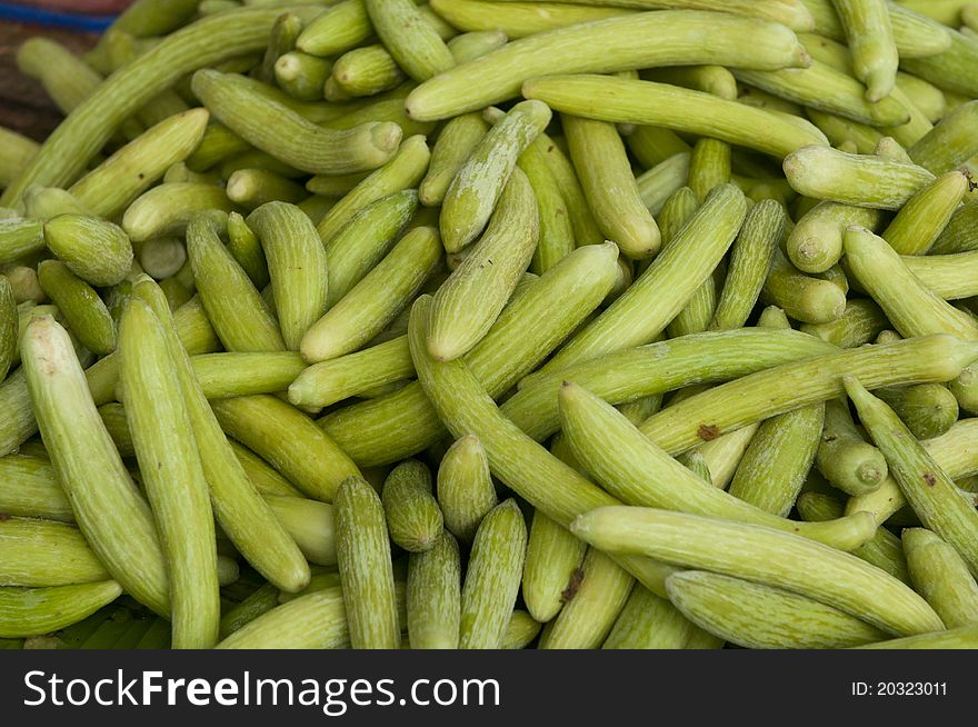 Fresh cucumber from the farm on sale at a market