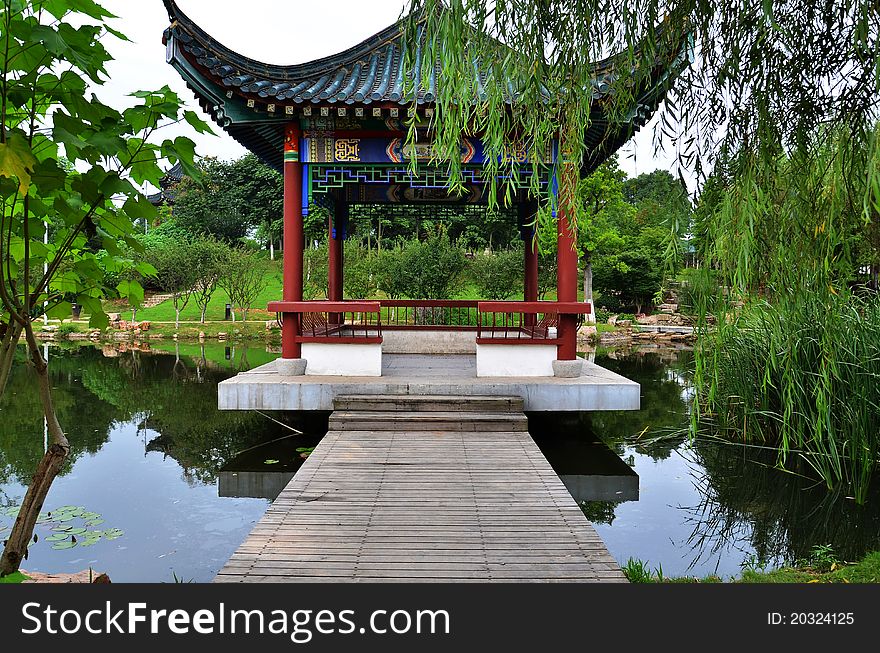 A beautiful traditional chinese garden