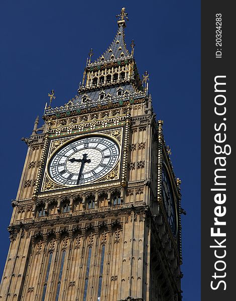 London Big Ben and blue sky, UK. London Big Ben and blue sky, UK