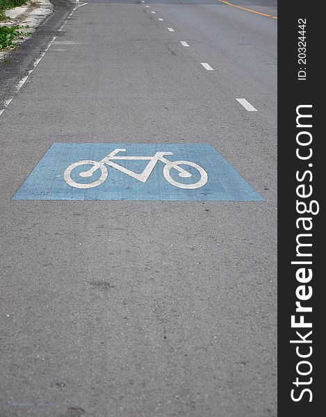 Bicycle lane on the road