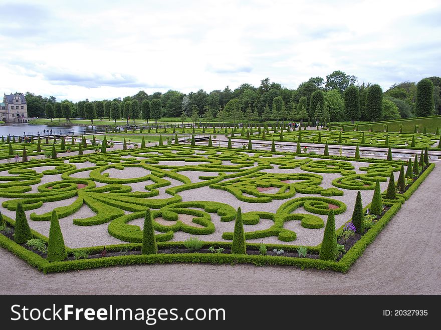 Landscaped Garden Of Frederiksborg Palace