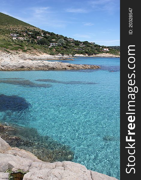 View of Bonne Terrase Beach on The French Riviera