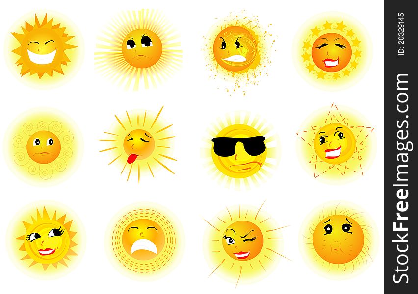 Sun With Many Expressions