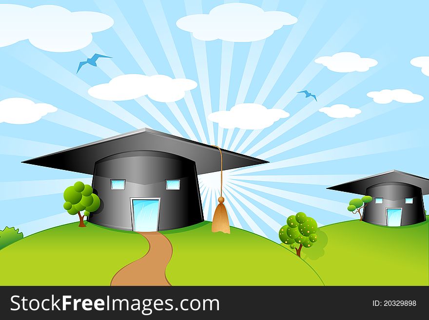 Mortar Board Shape School