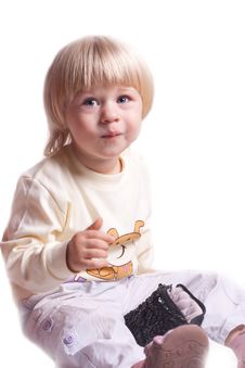 Small Girl Eating Cookies Stock Images Small Girl Eating Cookies Stock Images