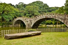 Stone Bridge In Japanese Garden Royalty Free Stock Photos Stone Bridge In Japanese Garden Royalty Free Stock Photos