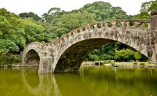 Stone Bridge In Japanese Garden Royalty Free Stock Photos Stone Bridge In Japanese Garden Royalty Free Stock Photos