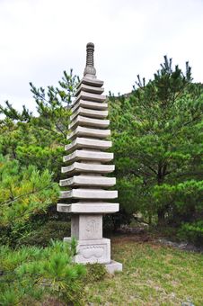 Stone Statue In The Japanese Garden Stock Photography Stone Statue In The Japanese Garden Stock Photography