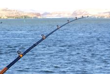 Fishing Pole With Maryhill Bridge In Background. Royalty Free Stock Photography