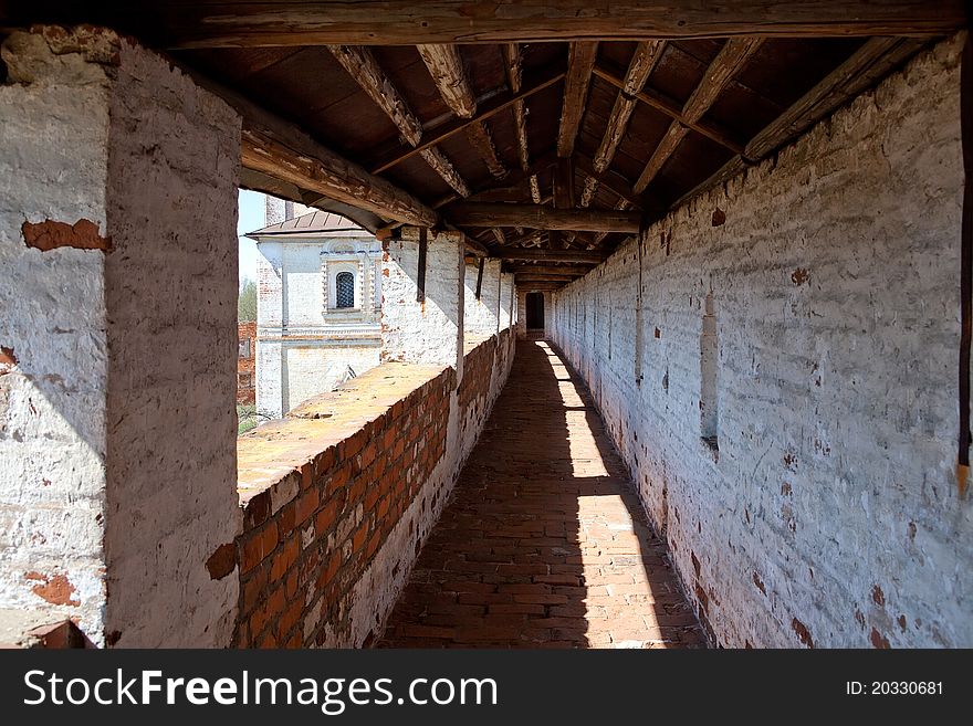 Wall in the St. Boris and Gleb Monastery near the Rostov