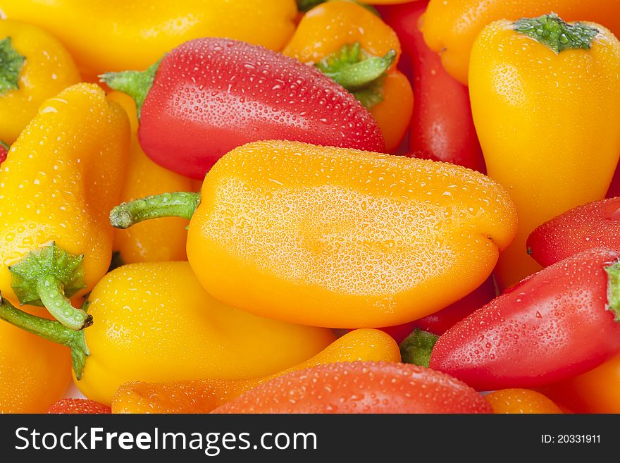 A group of baby peppers