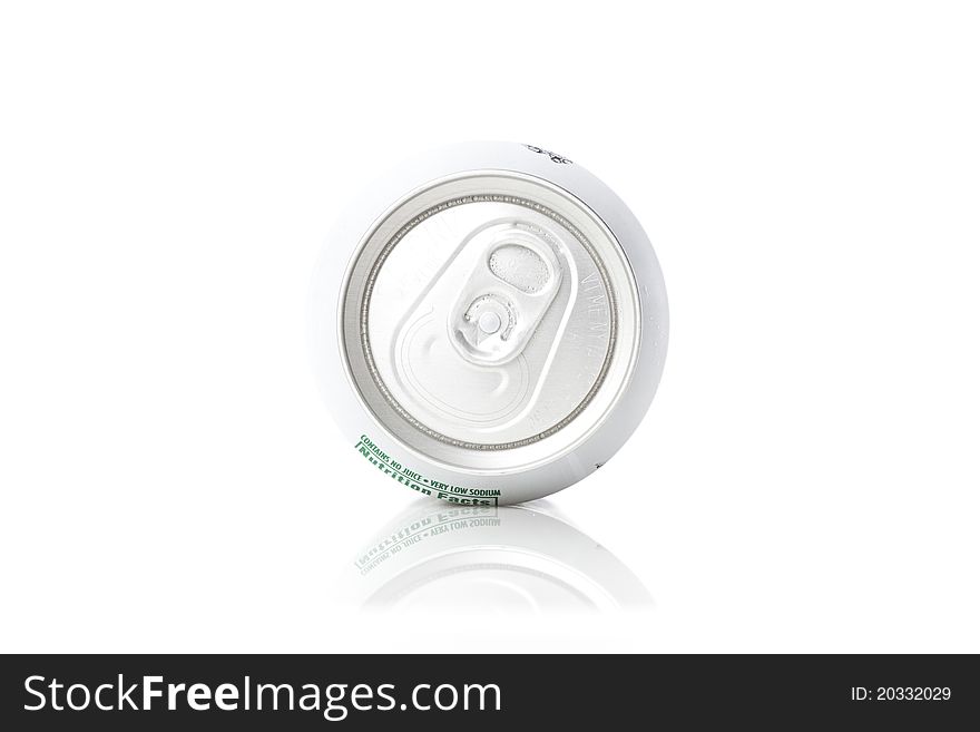 A group of soda cans against a white background
