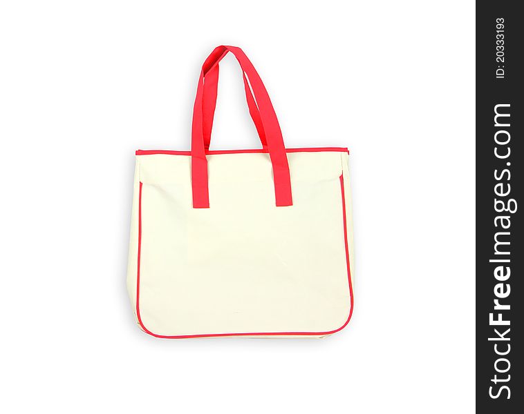 Fabric bag isolate on white background. Fabric bag isolate on white background