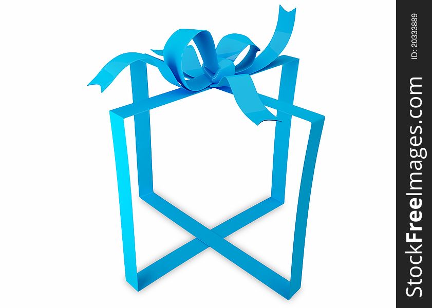 Blue gift ribbon