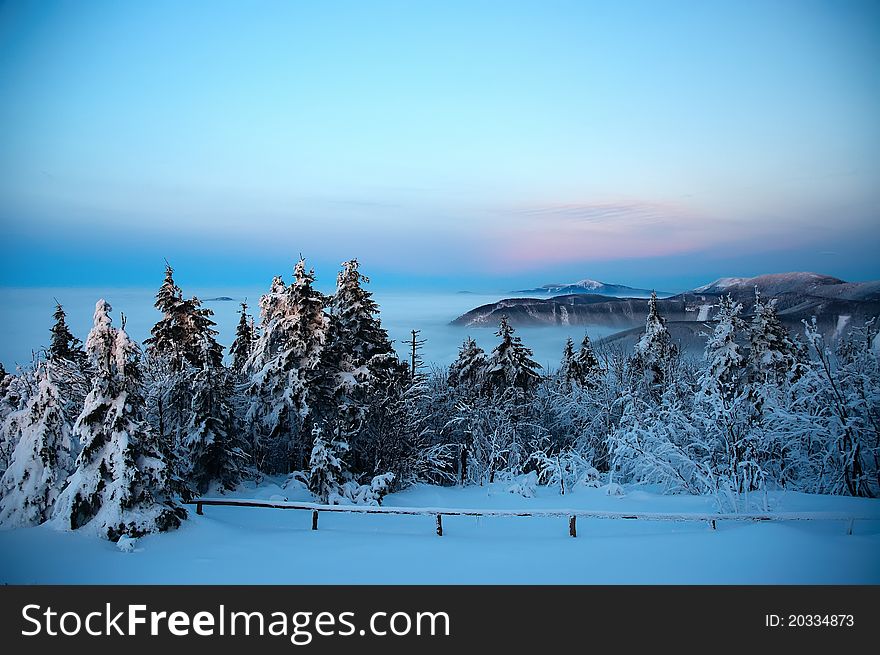 Mountains in beskydy