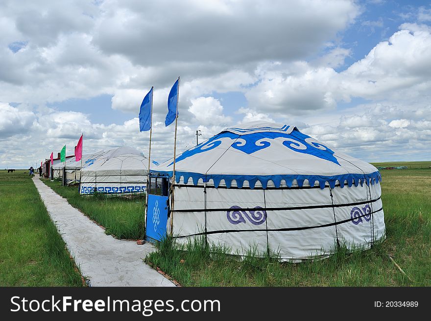 Yurts And Flags