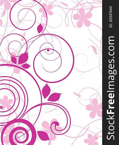 Floral abstract design element