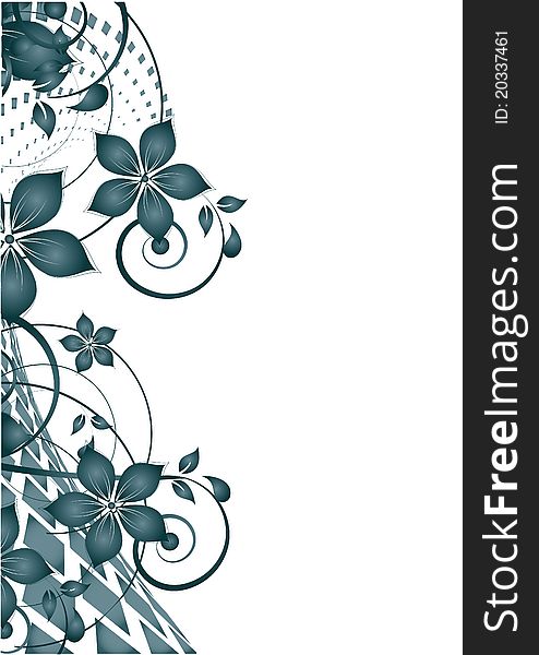 Floral abstract design element