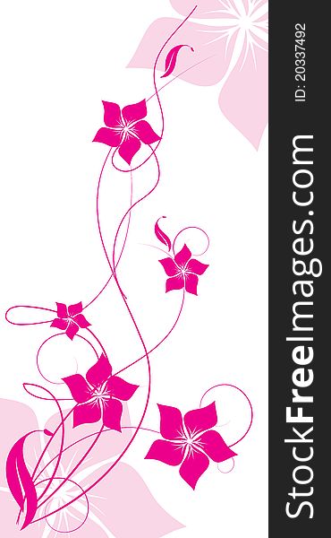 Floral abstract design element