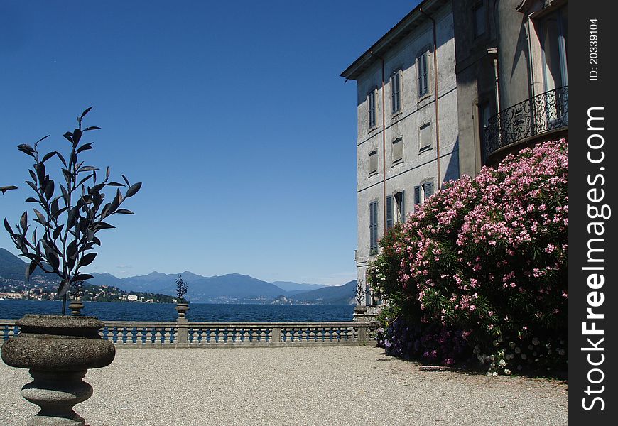 View from the island ofIsola Bella on the Lago Maggiore in Italy. View from the island ofIsola Bella on the Lago Maggiore in Italy