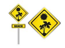 Beach Sign Stock Photos