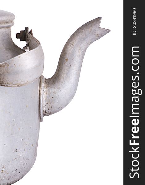 Detailf of a very old tea pot.