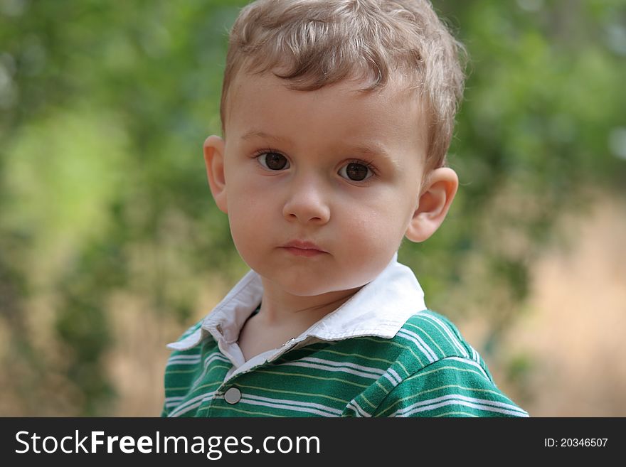 Portrait of a young boy.