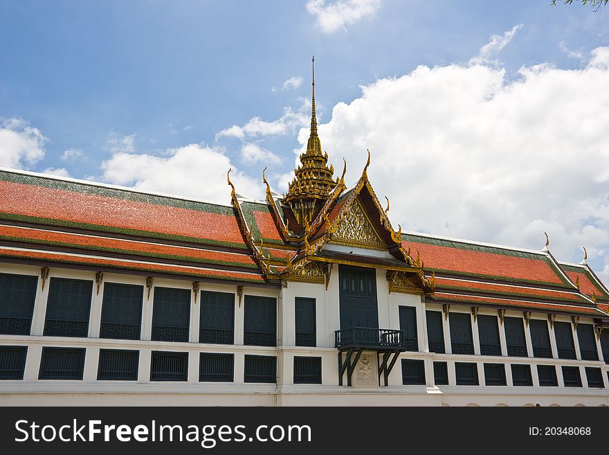 Thai style building some part of grand palace at Bangkok Thailand