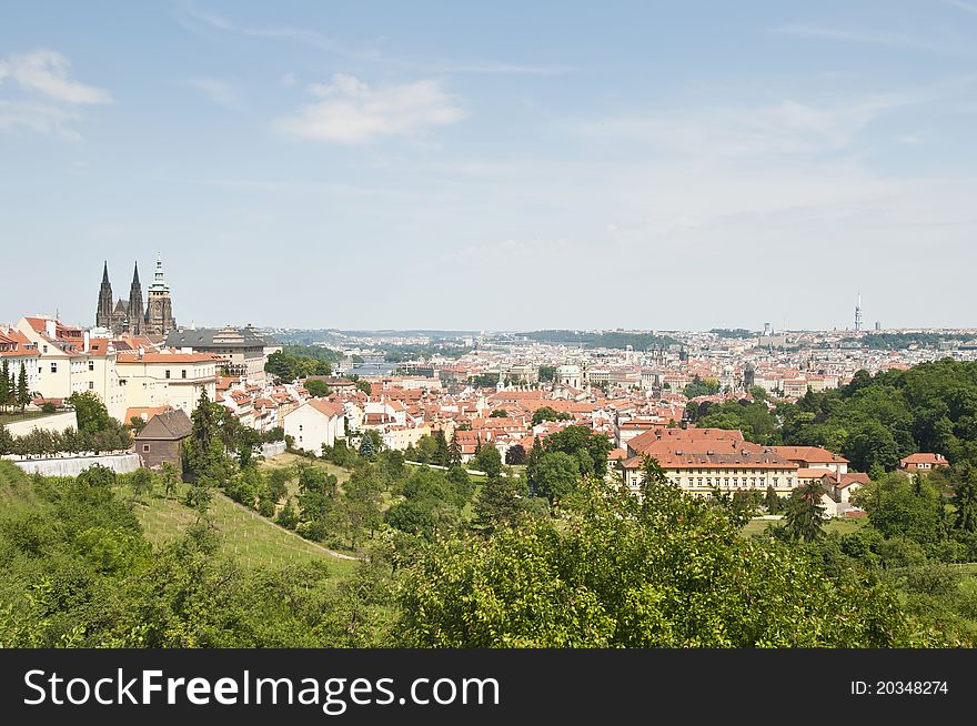 Prague skyline from Petrin Hill