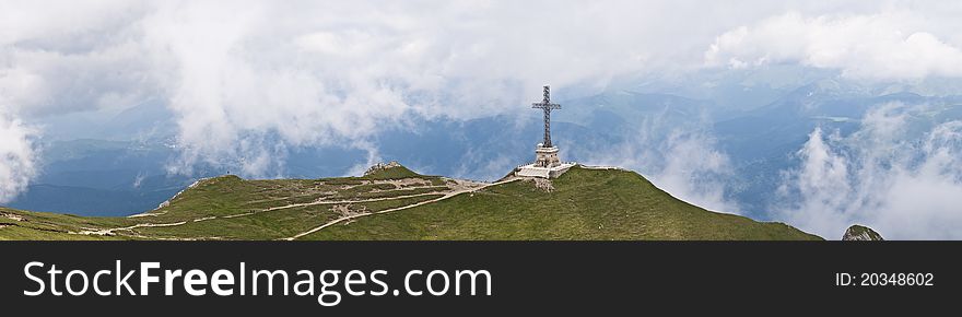 Panorama Background In Carpathians.