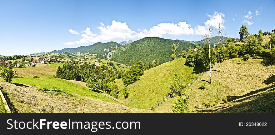 Panorama background in Carpathians.