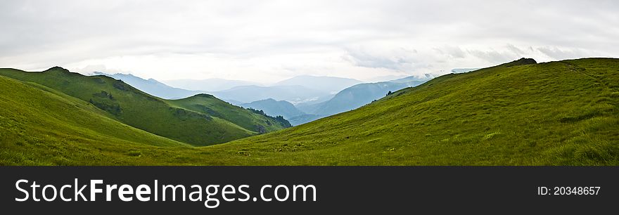 Panorama background in Carpathians.