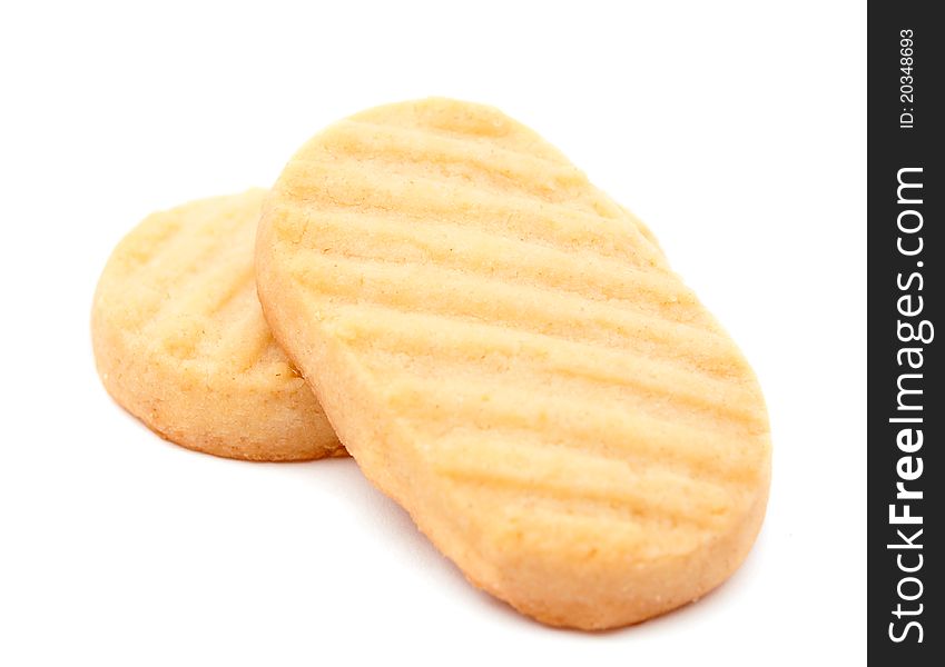 Biscuits on a white background