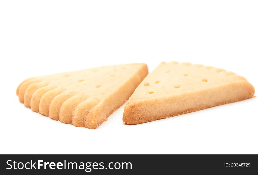 Biscuits on a white background